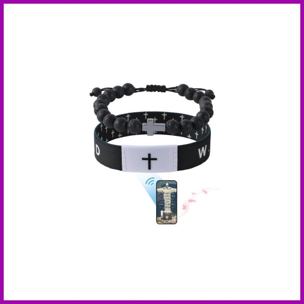 Silicone WWJD Bible Verse Bracelet, Stretch Fit Religious Gift